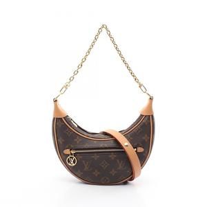 LOUIS VUITTON Loop Monogram Shoulder Bag Coated Canvas Leather Women's Brown ...